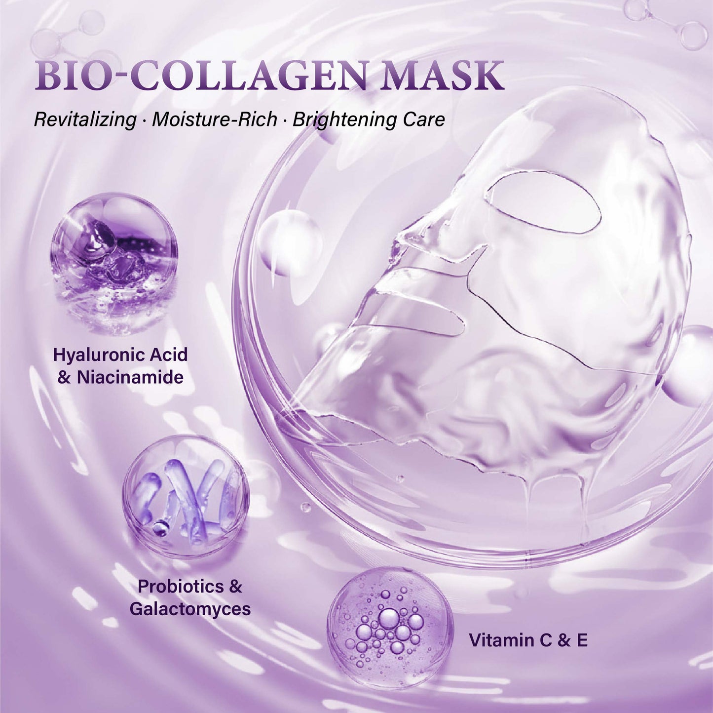 Zilka Bio Collagen Mask for Face (Pack of 8)
