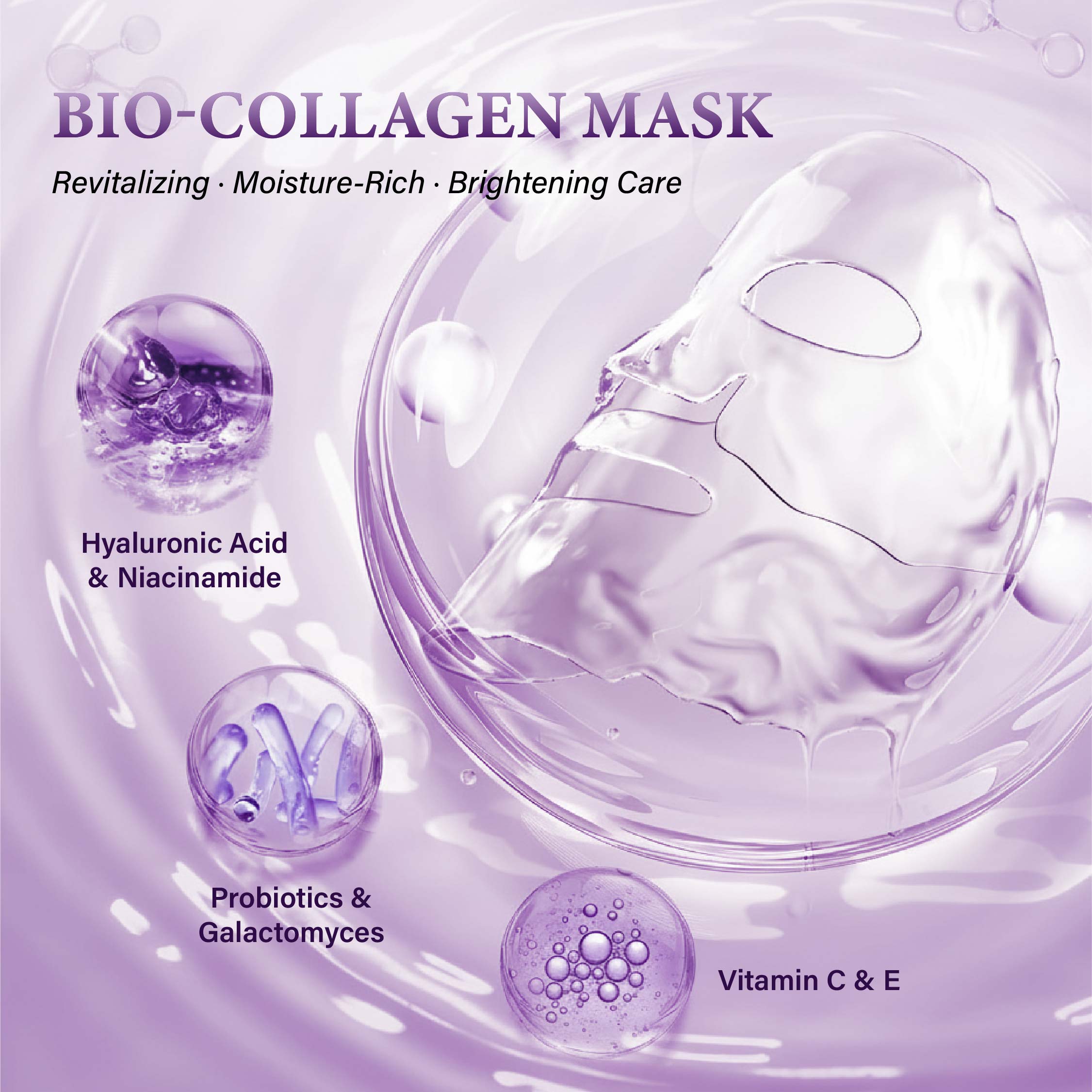 Zilka Collagen Glass Skin Overnight Mask (Pack of 4)