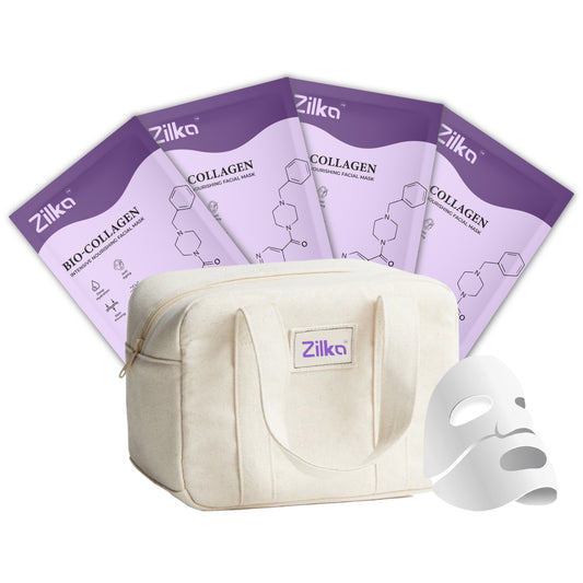 Zilka Bio Collagen Mask for Face (Pack of 4)
