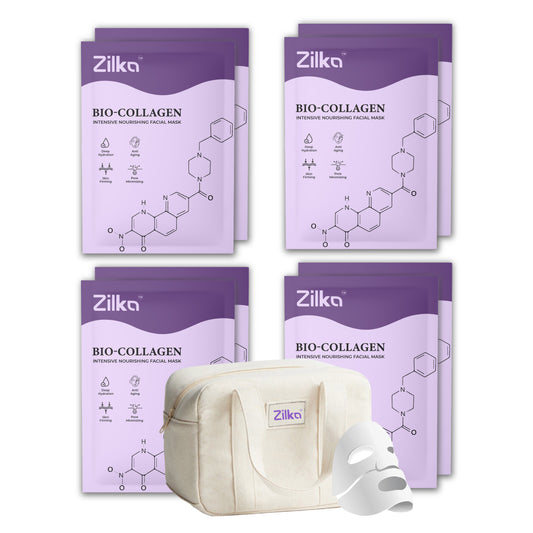 Zilka Bio Collagen Mask for Face (Pack of 8)